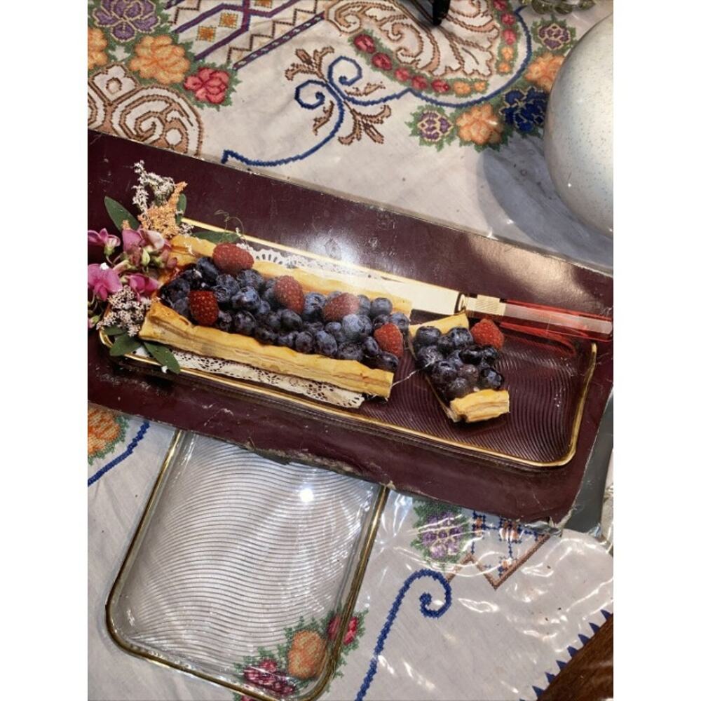 Mikasa Scala Gold Canape Serving Tray Factory Sealed Box New